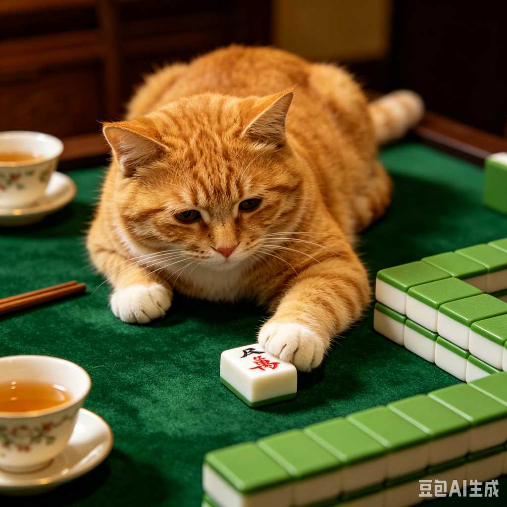 flat print mahjong set